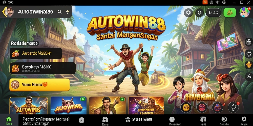Tampilan gameplay seru yang penuh warna di AUTOWIN88.