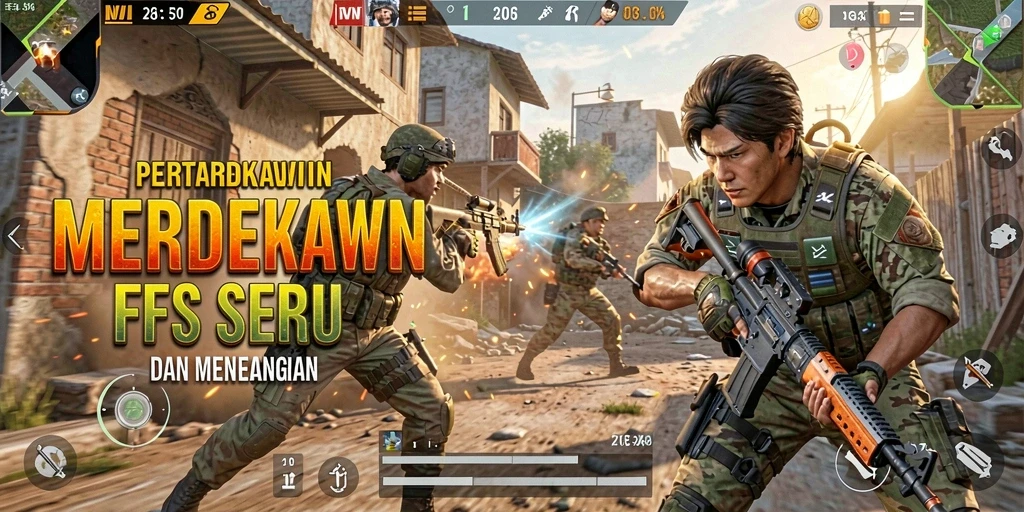 Gameplay seru dalam MERDEKAWIN yang penuh aksi dan strategi.