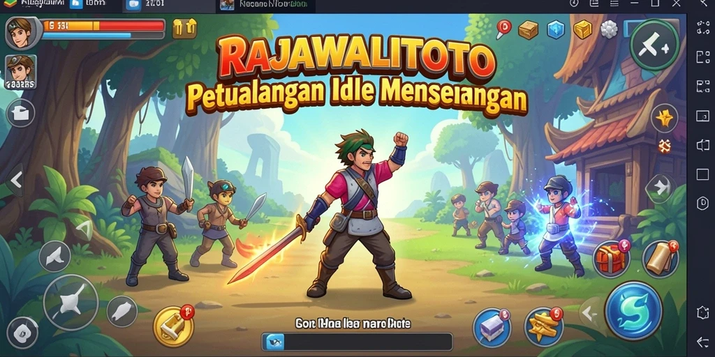 Tampilan gameplay RAJAWALITOTO dengan momen santai dan karakter yang menarik.