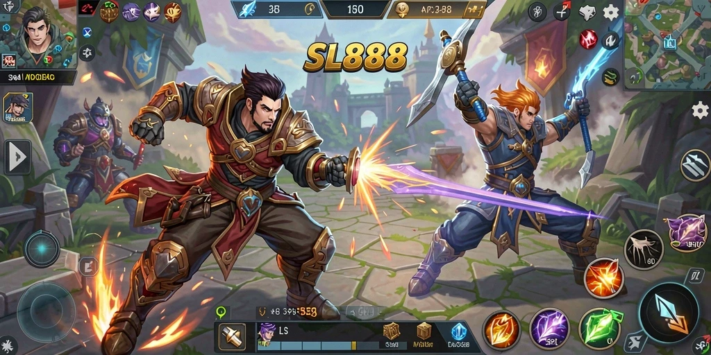 Tampilan gameplay SL888 yang penuh aksi dan strategi hebat.