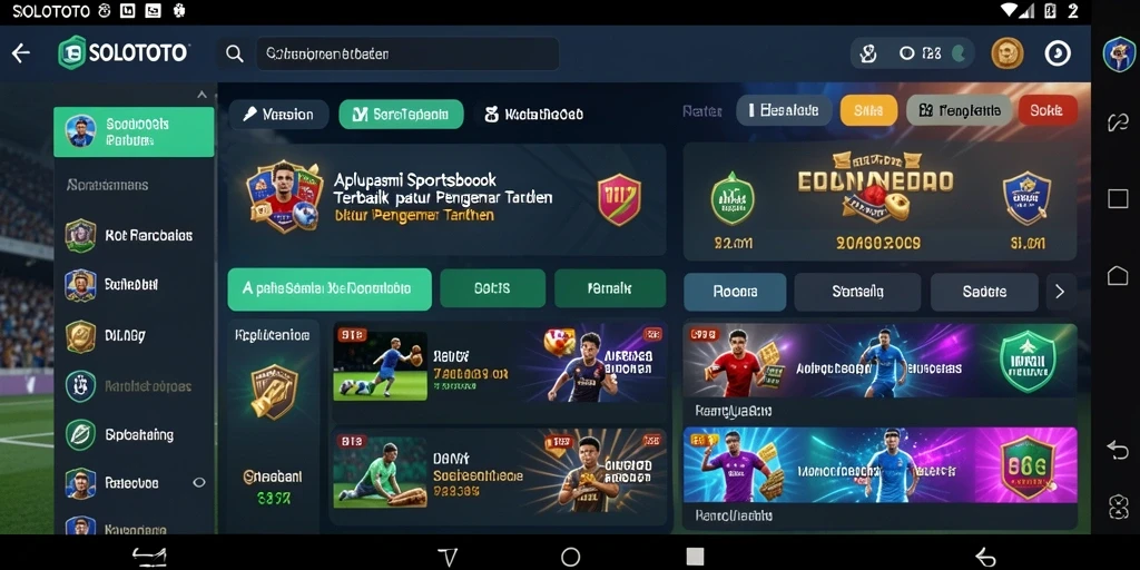 Tampilan antarmuka pengguna SOLOTOTO yang menarik dan informatif.