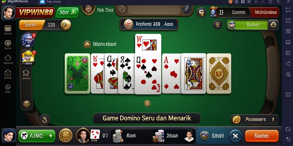 Tampilan menarik dari gameplay domino di VIPWIN88.